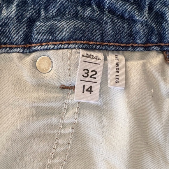 EUC, Loft The Wide Leg Jean, Dark Denim, High Rise, Full Length, SZ 14, 31.5” IS - Picture 10 of 13